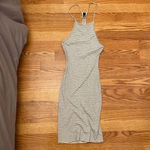 Stripped midi dress